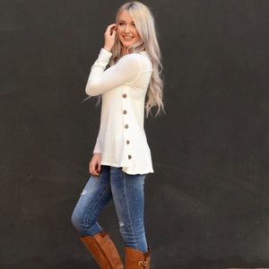 White Art Tee Fits a Size 12 or Less Nicely